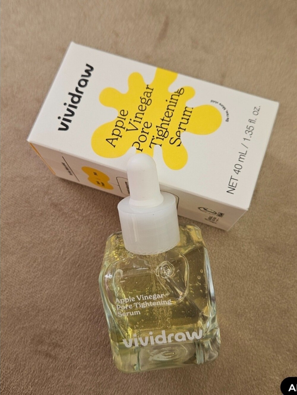 Vividraw Apple Vinegar Pore Tightening Serum - Clear/Yellow